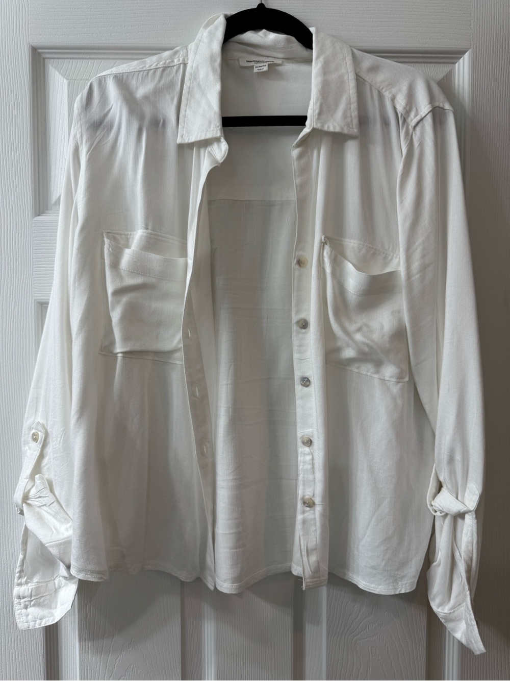 beachlunchlounge White Casual Button-Down Shirt